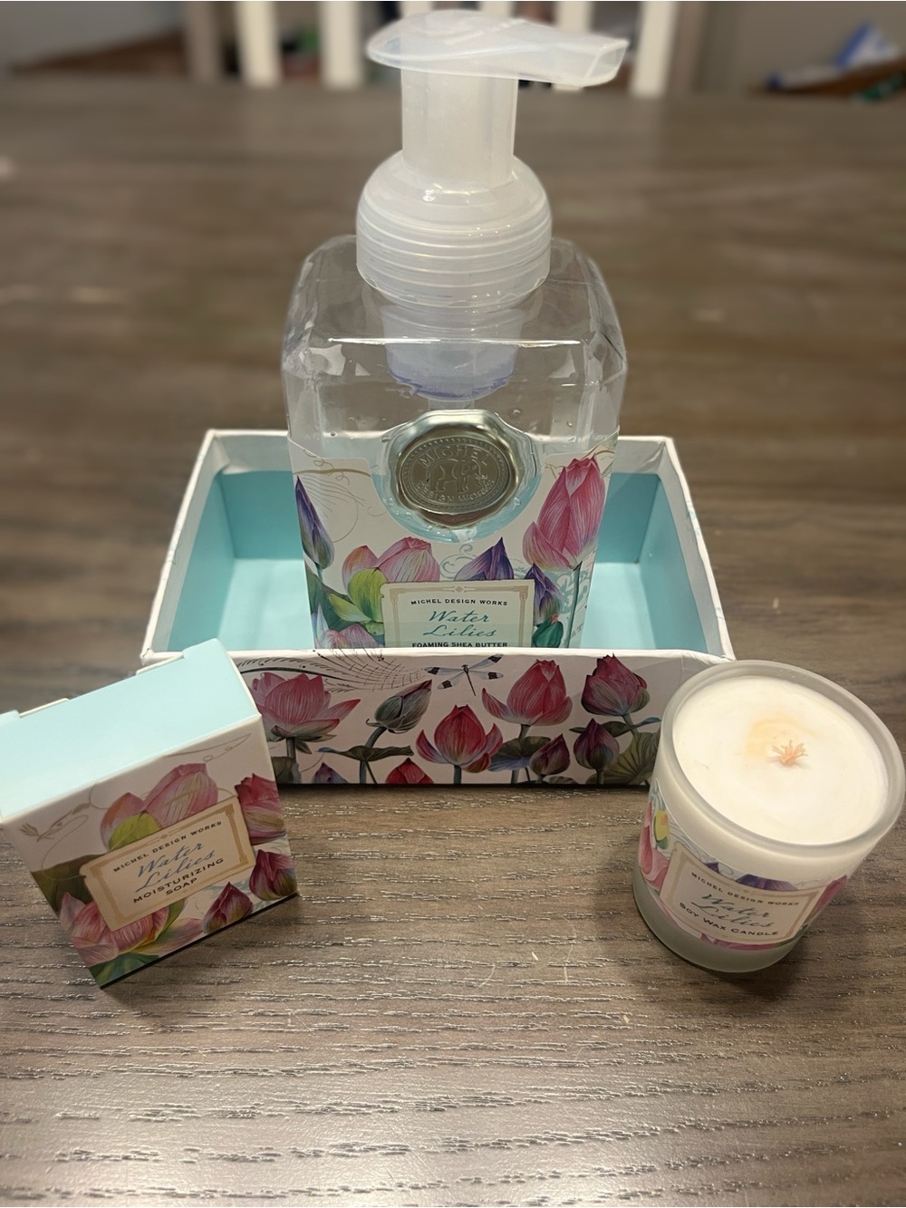 Michel Design Works Water Lilies Soap & Candle 4-Piece Collection